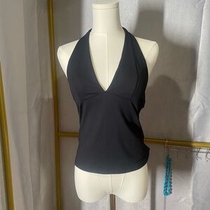 NWT Free People Black Halter Top S